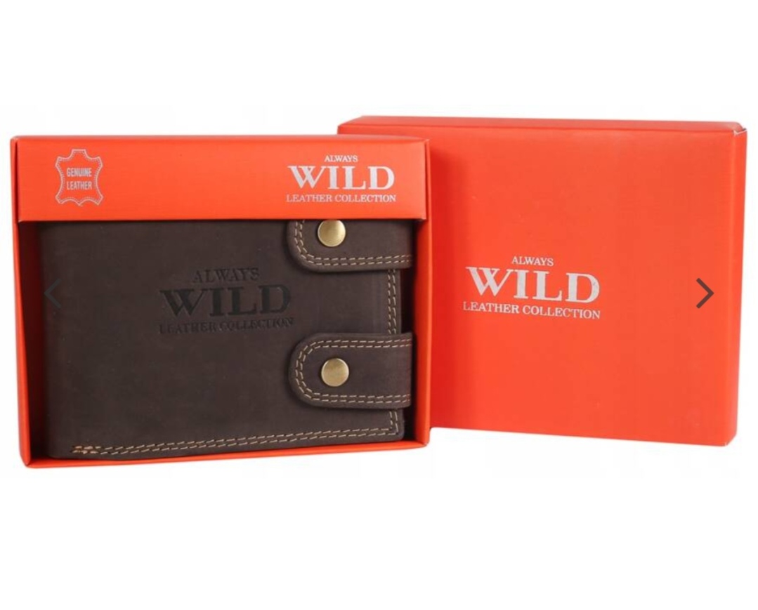 Velká pánská kožená peněženka Always Wild se zapínáním hnědá