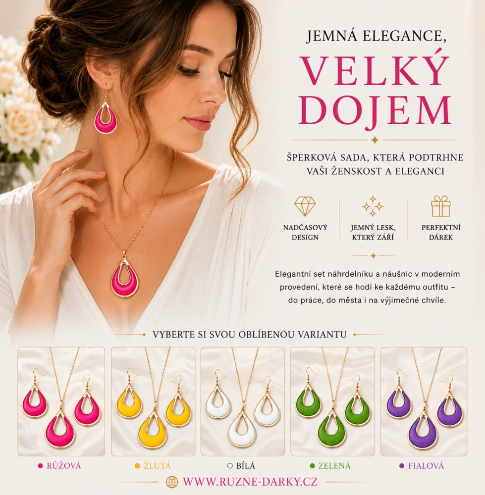 Designová sada šperků Teardrop Elegance ll.- 5 variant