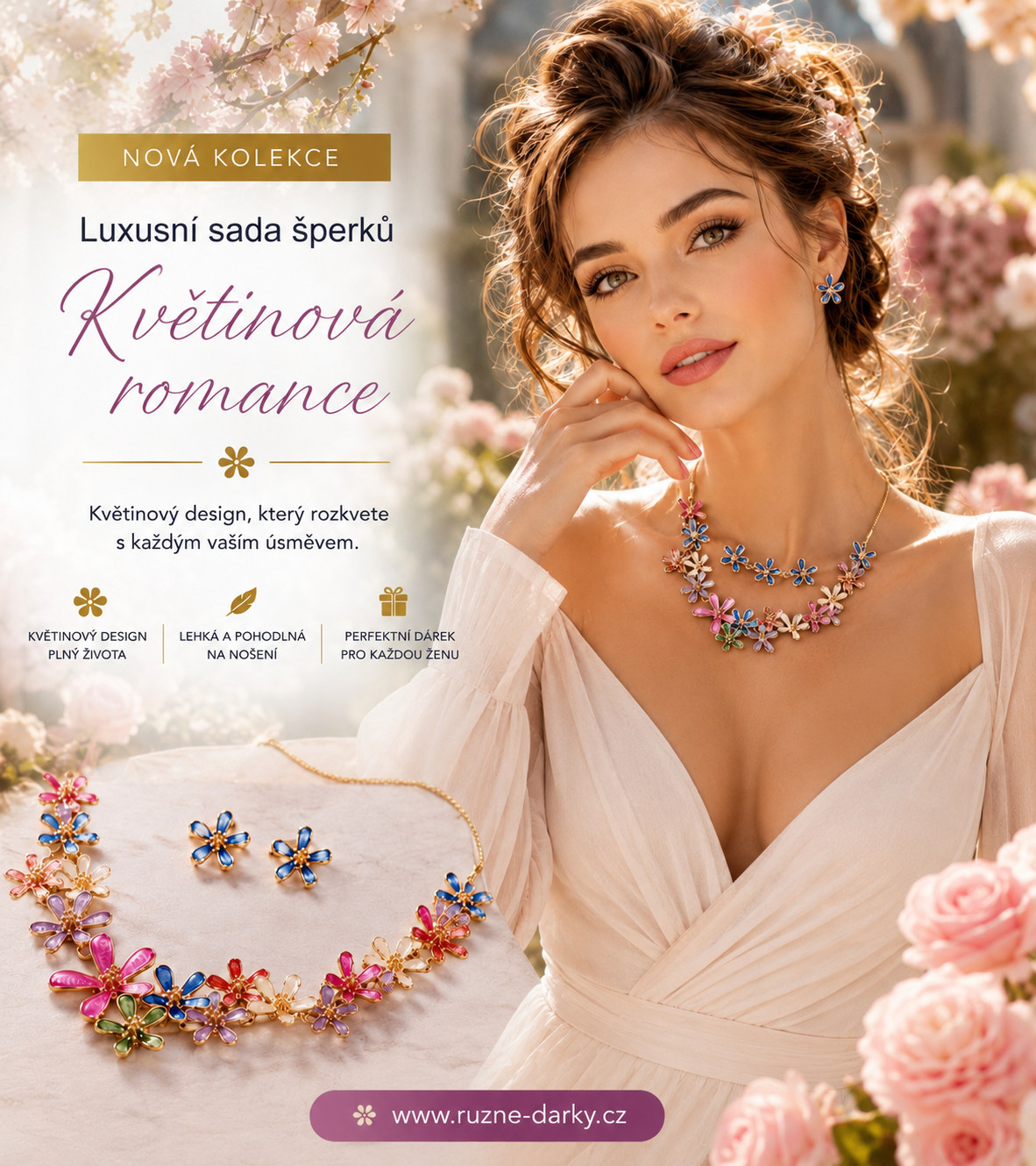 Luxusní sada šperků Květinová romance