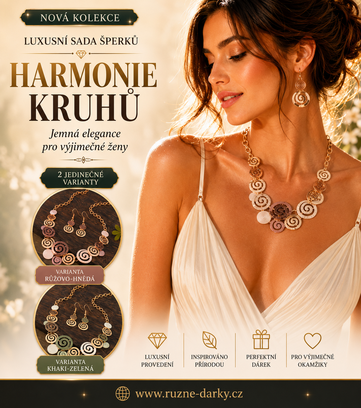 Luxusní sada šperků Harmonie kruhů