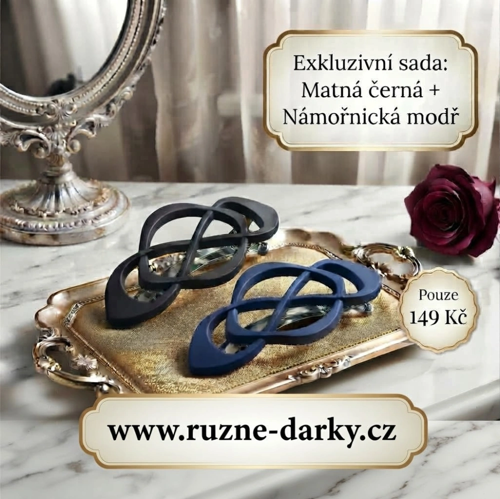 Exkluzivní sada matných spon do vlasů
