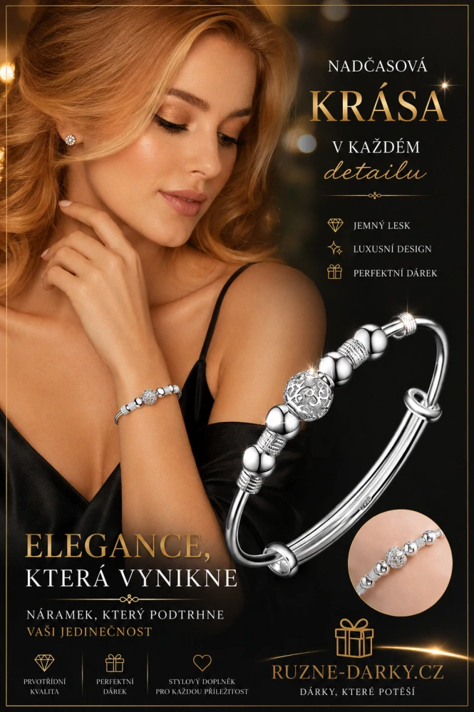 Luxusní nastavitelný náramek Silver Harmony