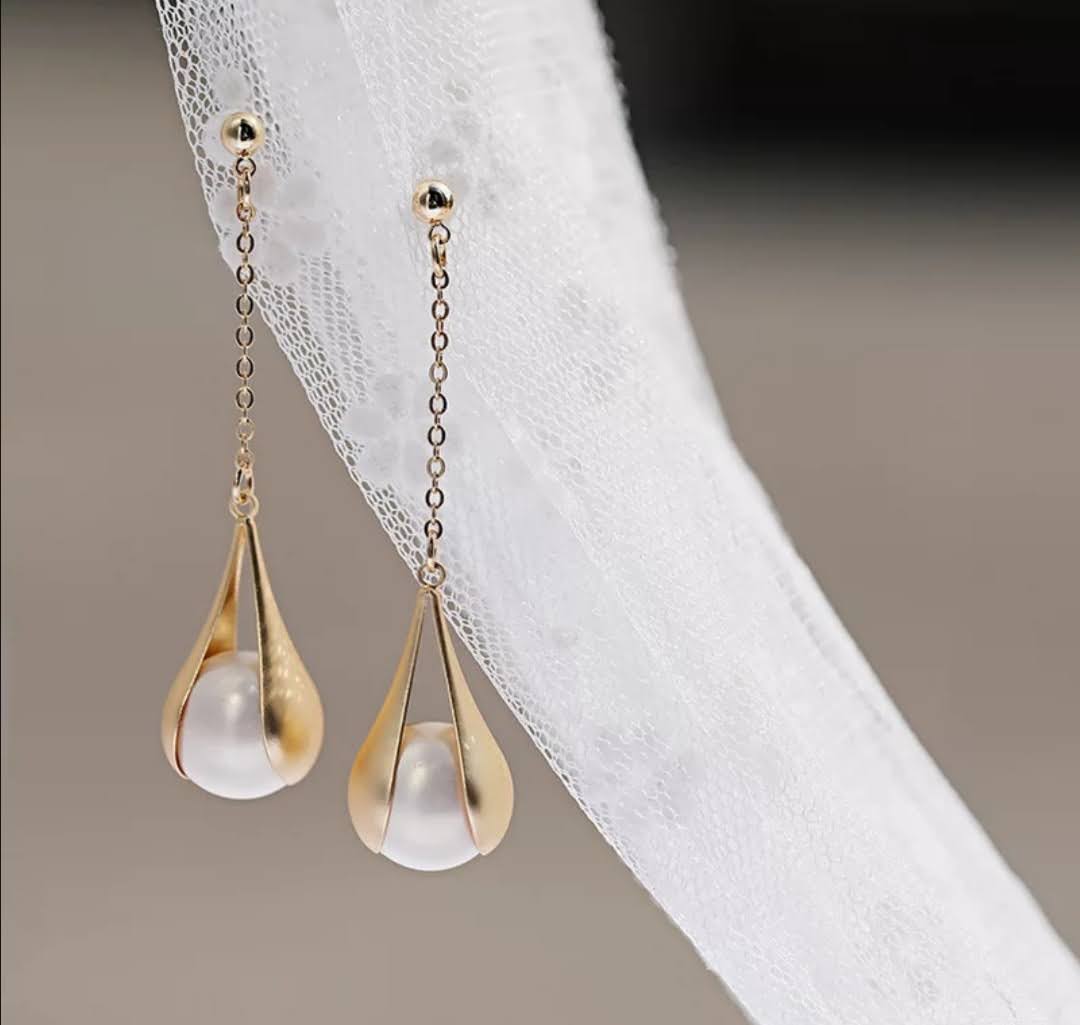 Originální visací náušnice s perličkami