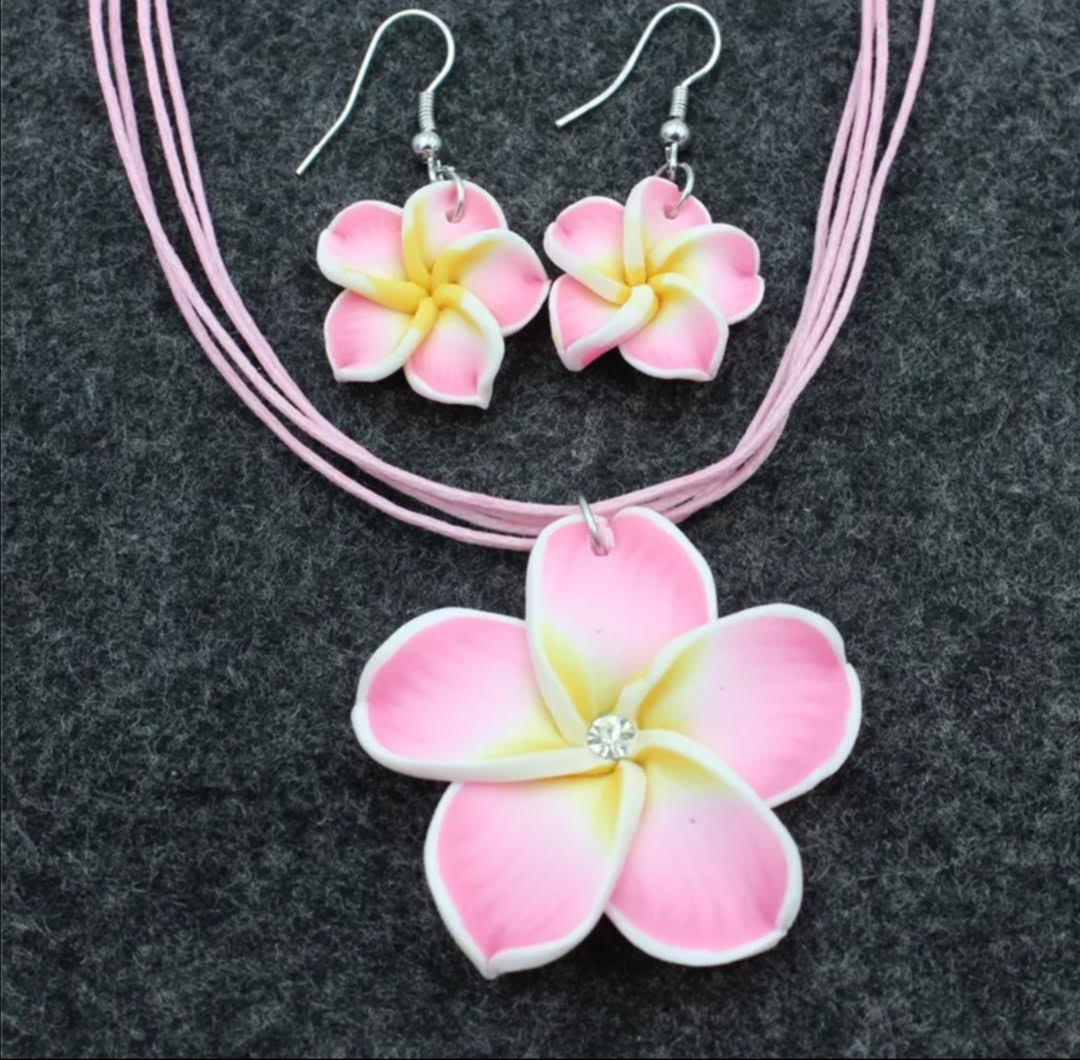 Exotická sada šperků Plumérie - v 6 odstínech 
