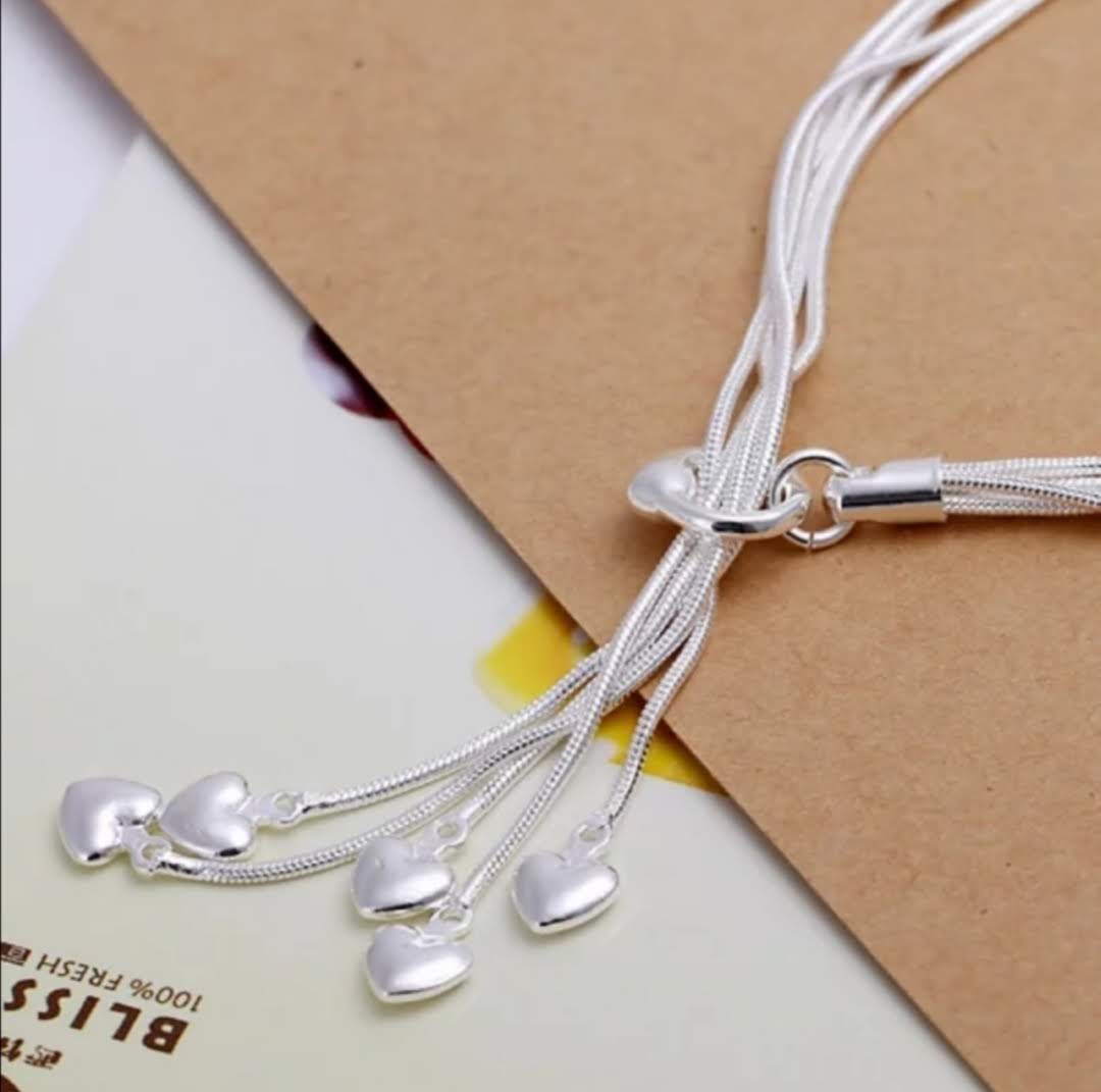 Řetízkový náramek stahovací srdce