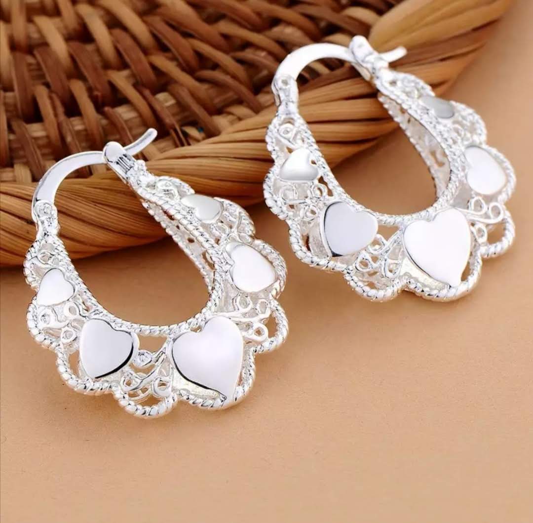 Luxusní filigránová sada šperků se srdíčky