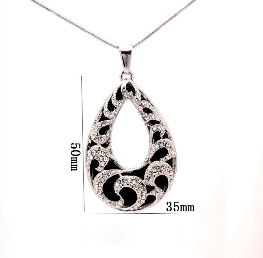 Sada šperků Silver Ornament Black 