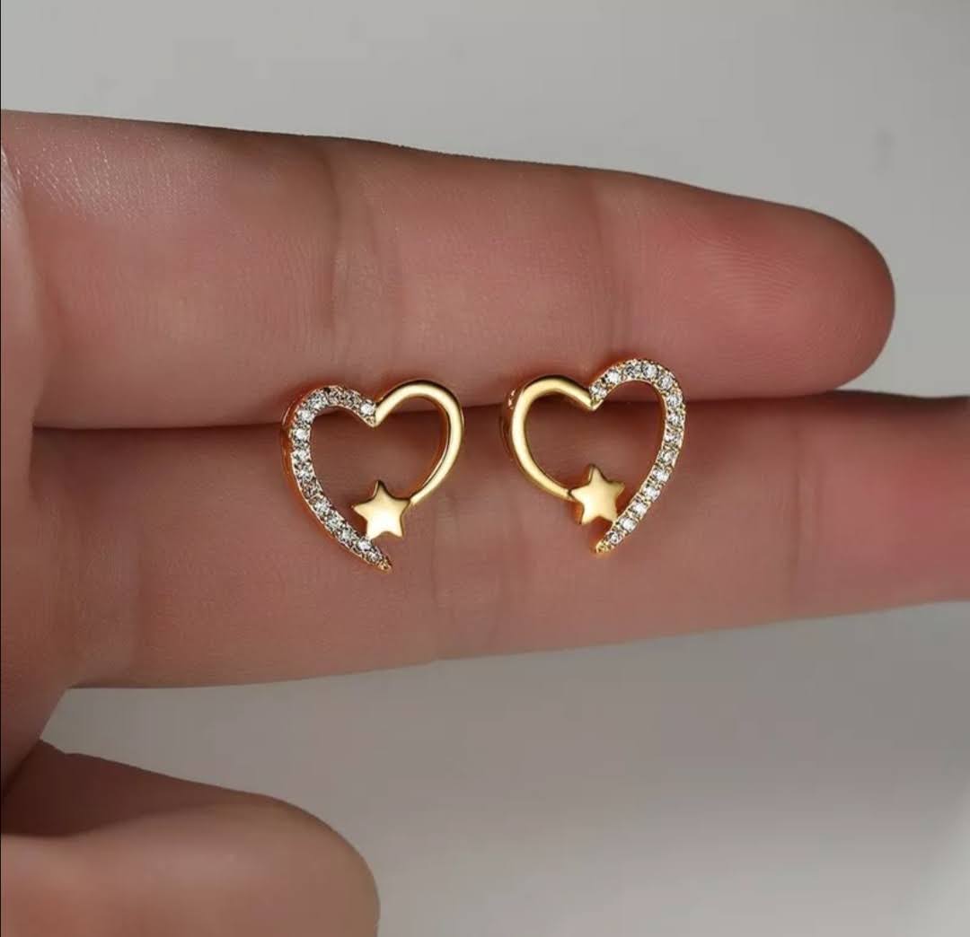 Jemné náušnice srdce