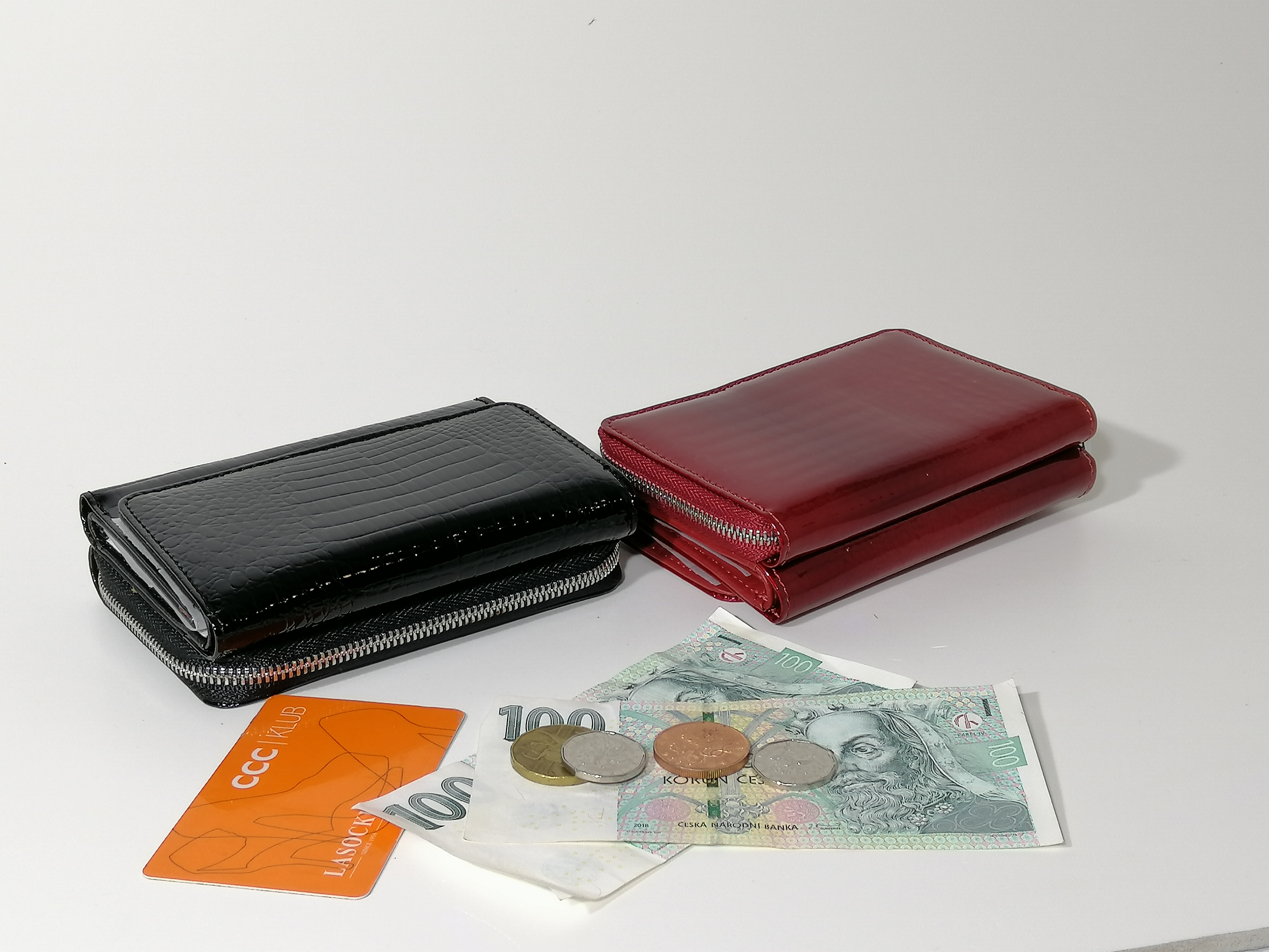 Kožená lakovaná peněženka malá hadí vzor 01-9603