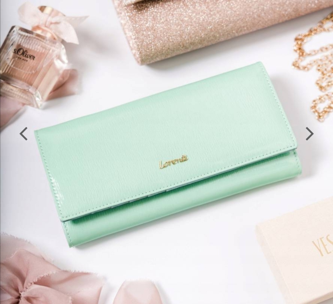 Velká dámská kožená lakovaná peněženka MINT