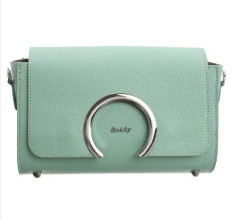Prodloužená crossbody kožená kabelka Rovicky Mint
