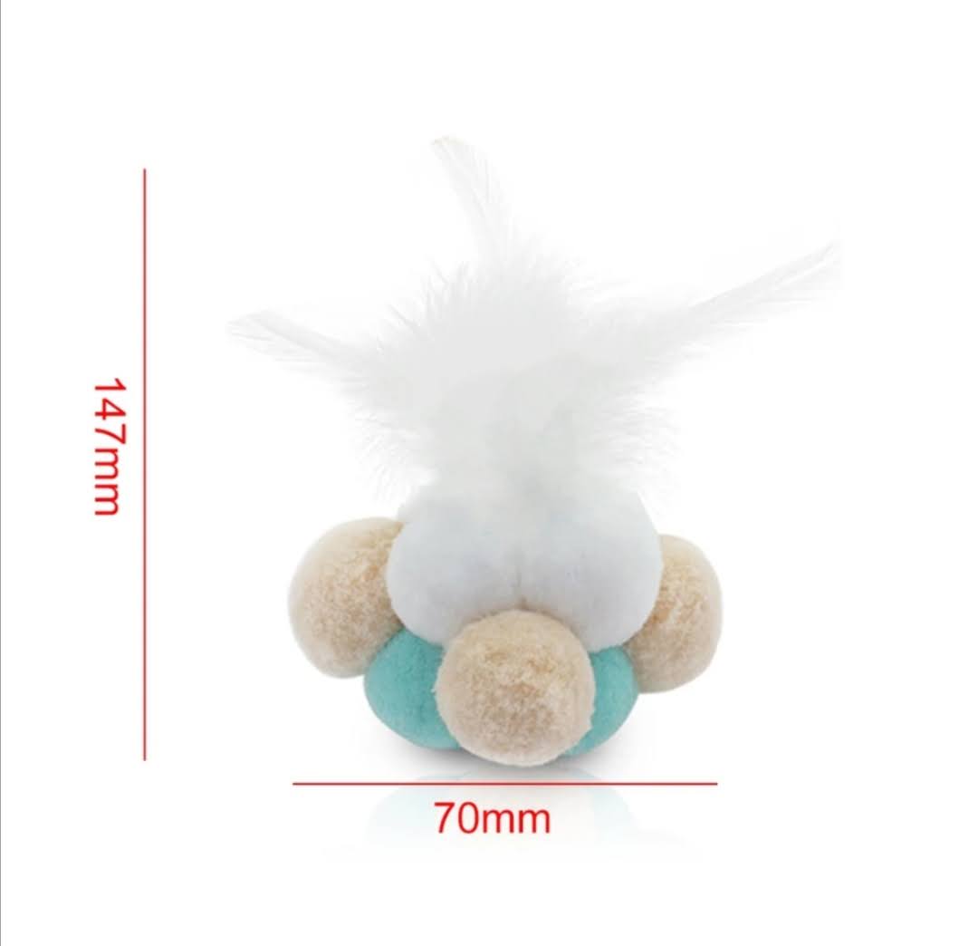 Velká kulička s peřím a rolničkou