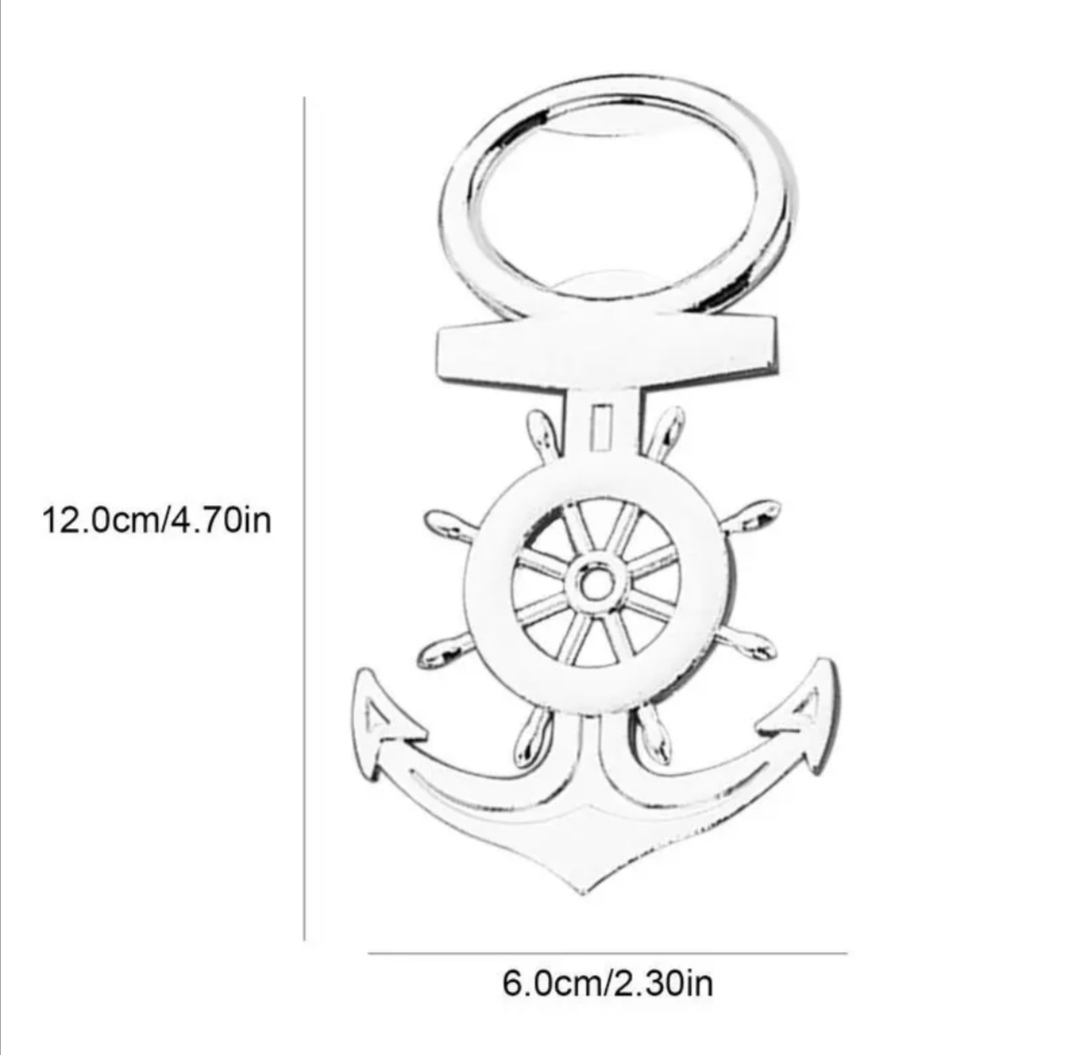Originální dárek - otvírák lahví kotva a kormidlo