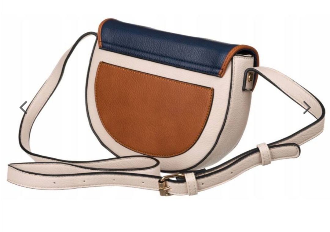 Dámská kabelka Lulu Castagnette béžová s modrou klopou 