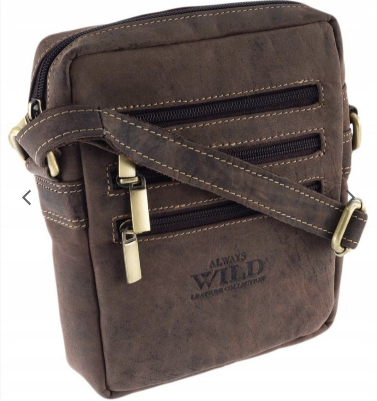 Pánská celokožená taška přes rameno Always Wild Rugged Classic 