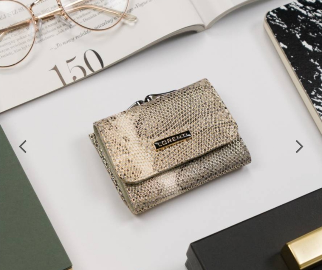 Malá dámská kožená peněženka Lorenti s hadím vzorem 