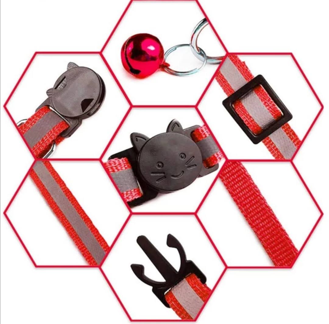 Nylonový obojek s reflexní páskou