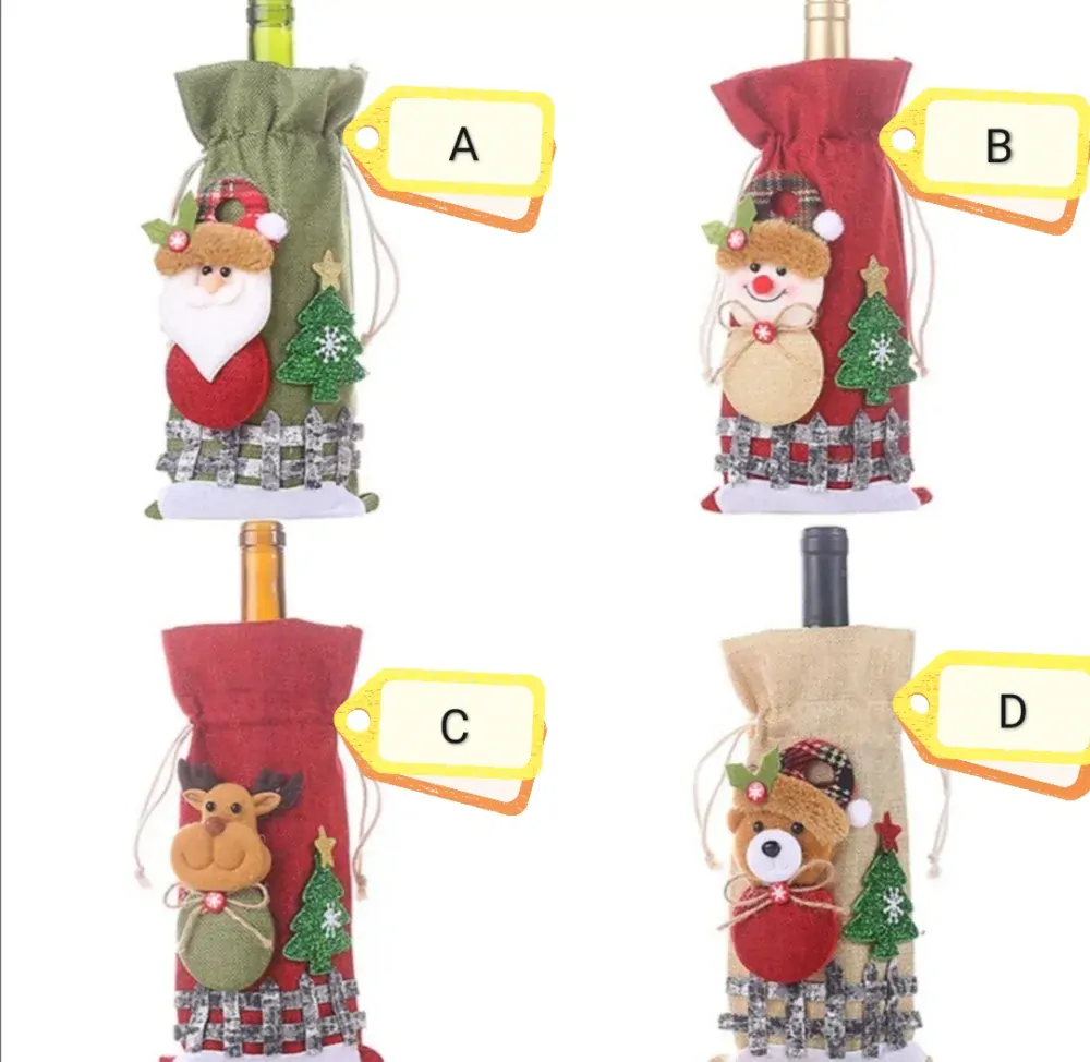 Vánoční sáček na láhev 