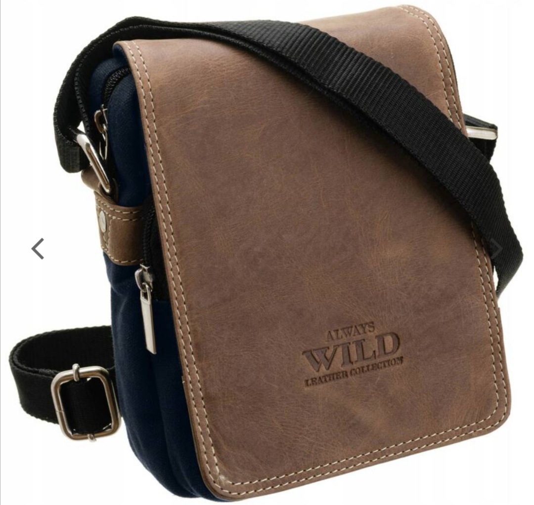 Pánská messenger taška Always Wild s hnědou klopou 