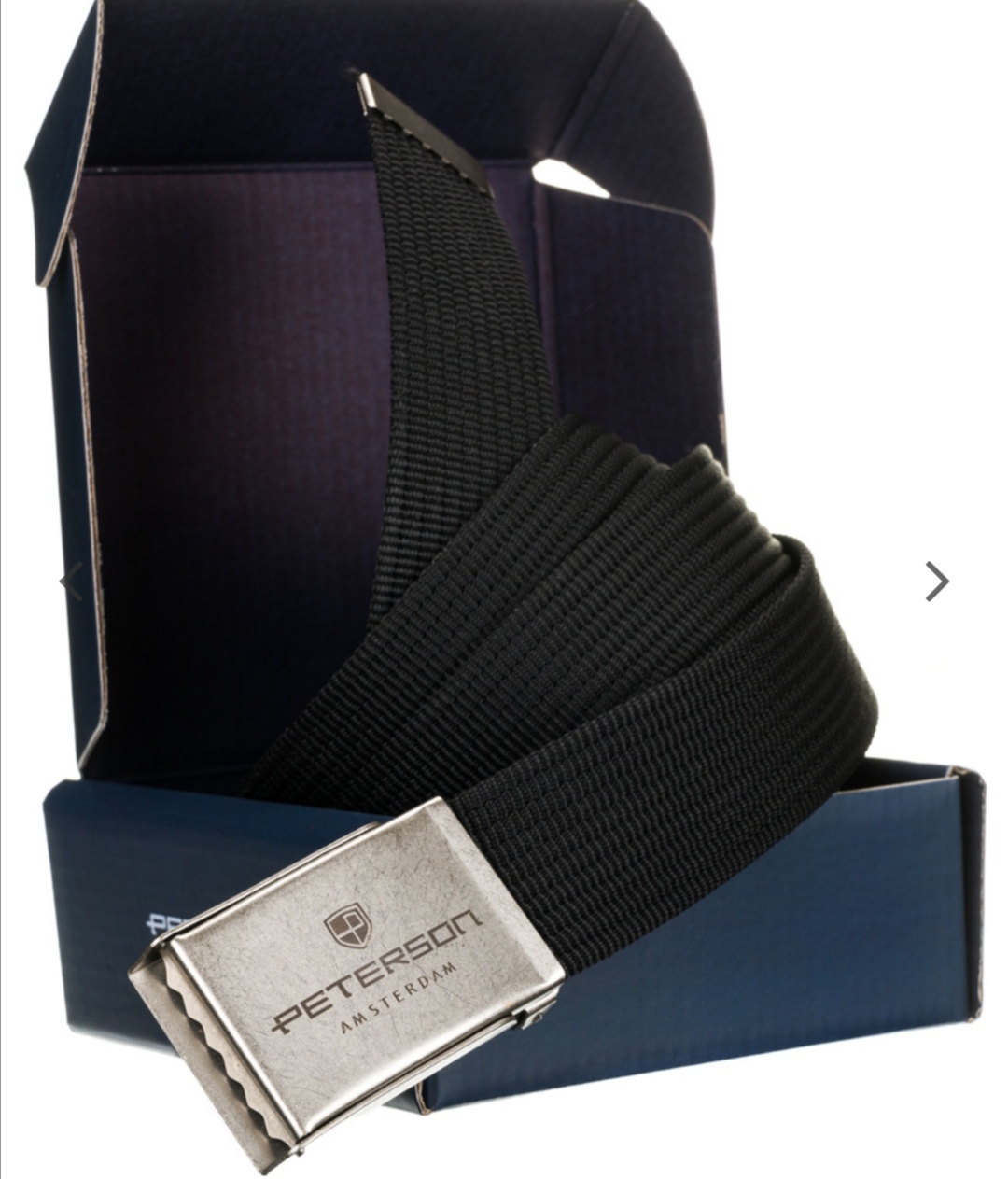 Pánský popruhový opasek s kovovou přezkou Peterson 