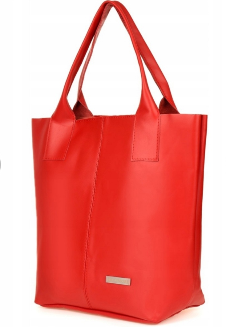 Velká dámská kožená kabelka Beltimore červená