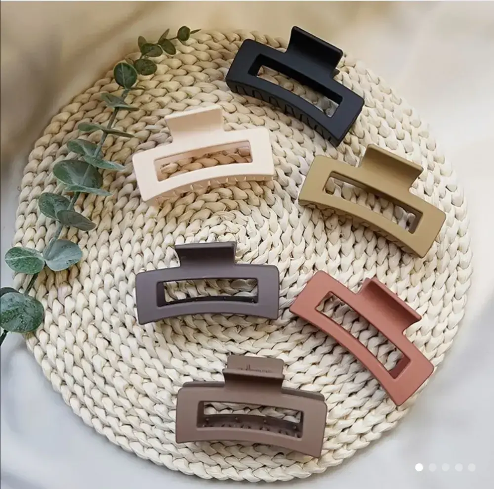 Sada velkých skřipců do vlasů 6 kusů v přírodních barvách 