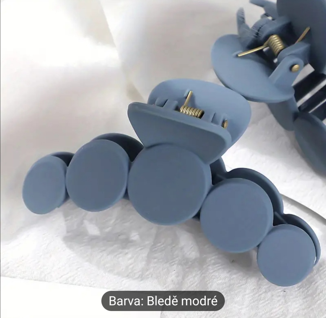 Velký skřipec do vlasů kulatý ve dvou barevných variantách 