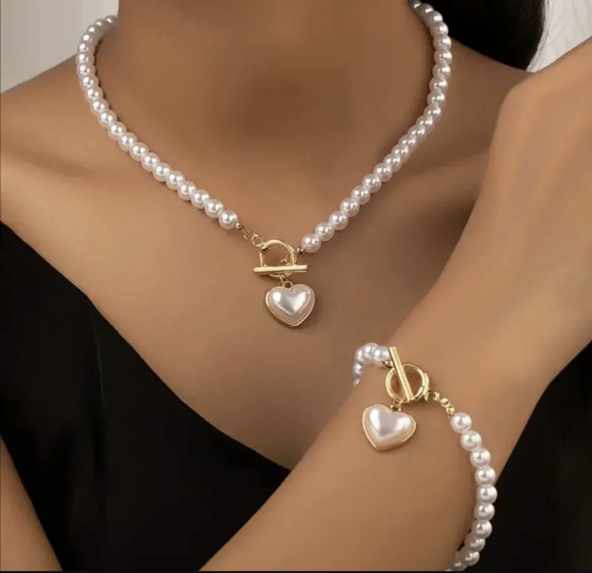 Luxusní sada šperků Pearl Heart