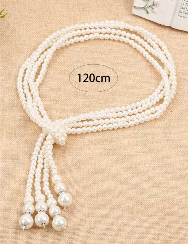 Dlouhý perlový náhrdelník 
