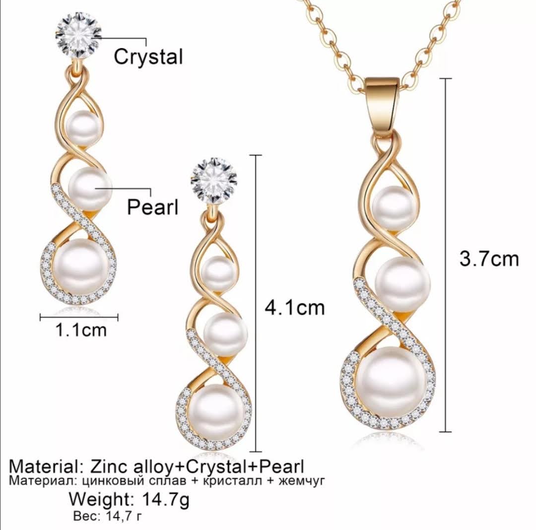 Perličková sada šperků Eternal Spiral - 2 varianty 