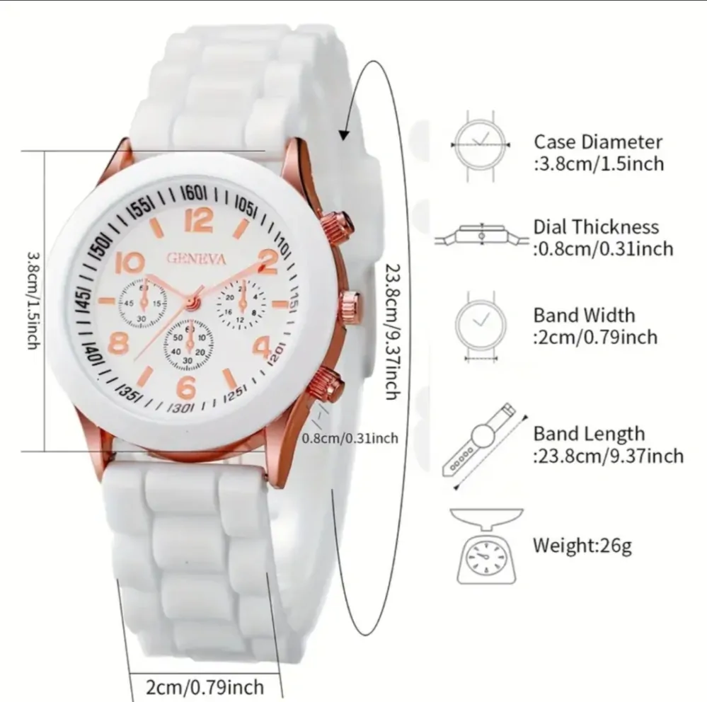 Módní hodinky ve třech barevných variantách se silikonovým páskem 