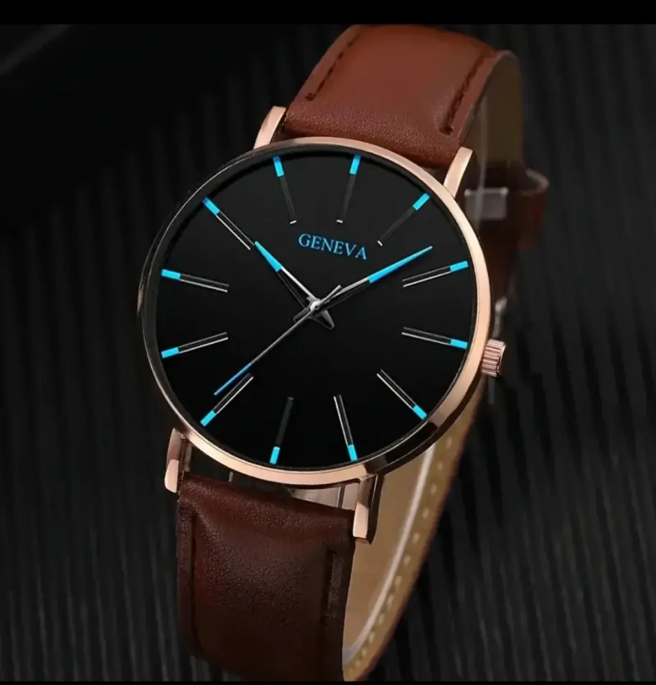 Pánská sada hodinek Geneva s modrými prvky a náramky