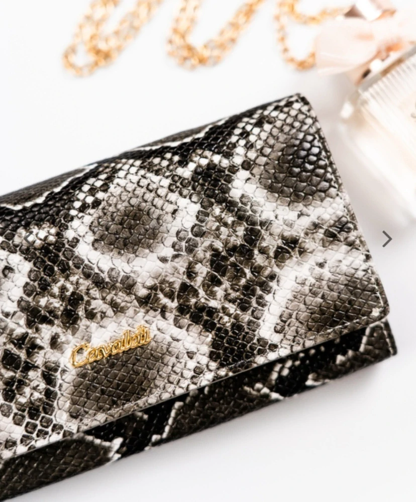 Velká dámská peněženka 4U Cavaldi hadí vzor hnědá