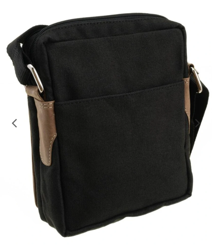 Pánská messenger taška z látky a kůže 