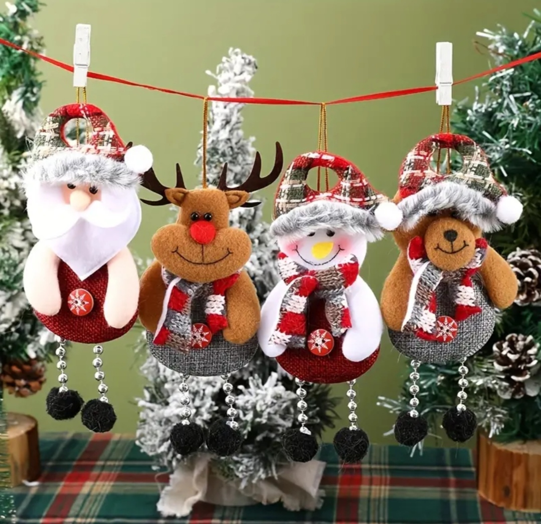 Sada 4 vánočních dekorací