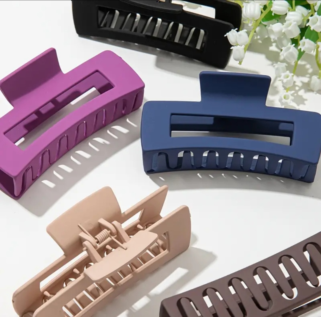 Sada 5 velkých skřipců do vlasů barevných 