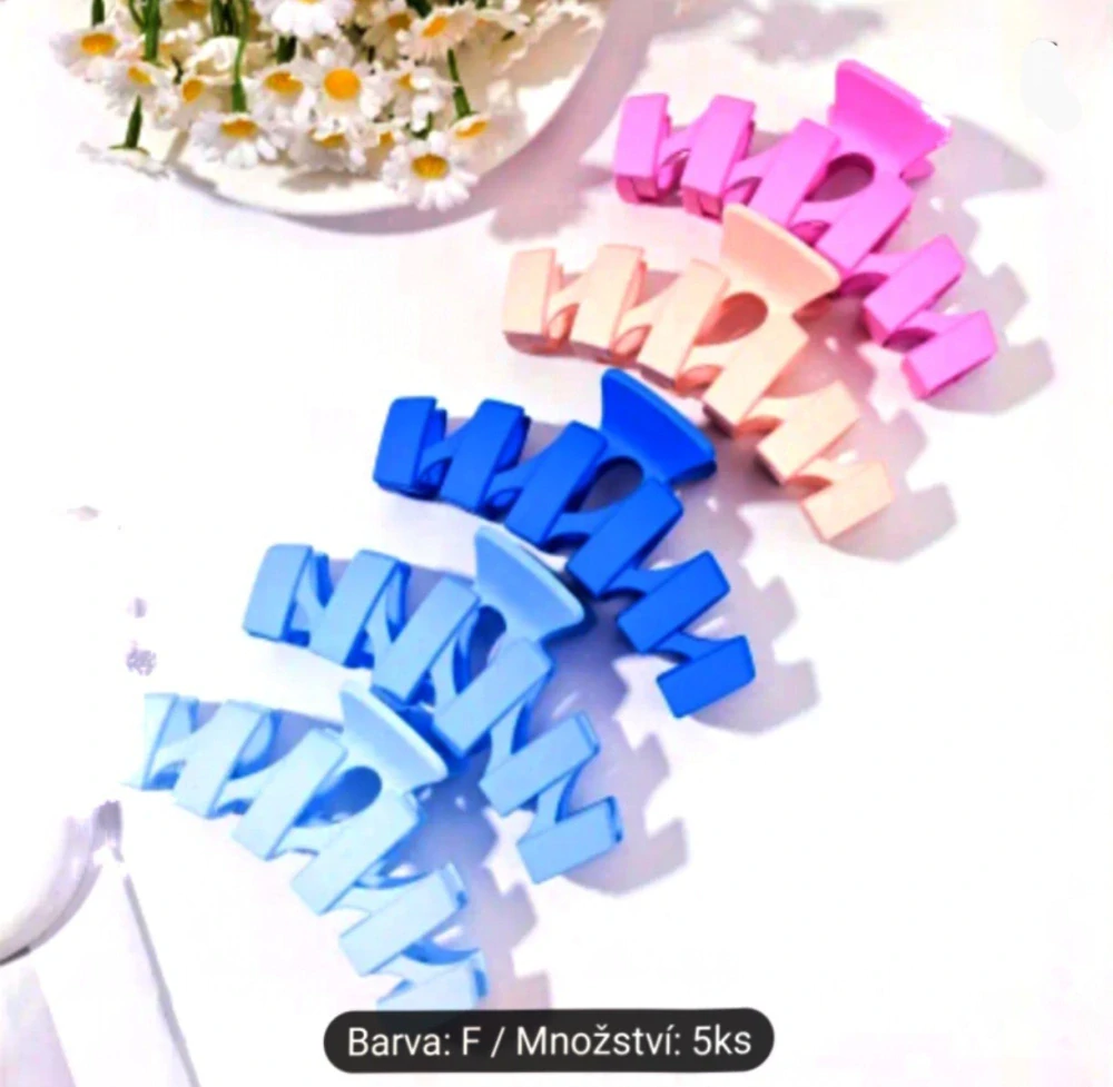 Krásná letní sada skřipců v pastelových barvách růžovo - modrá