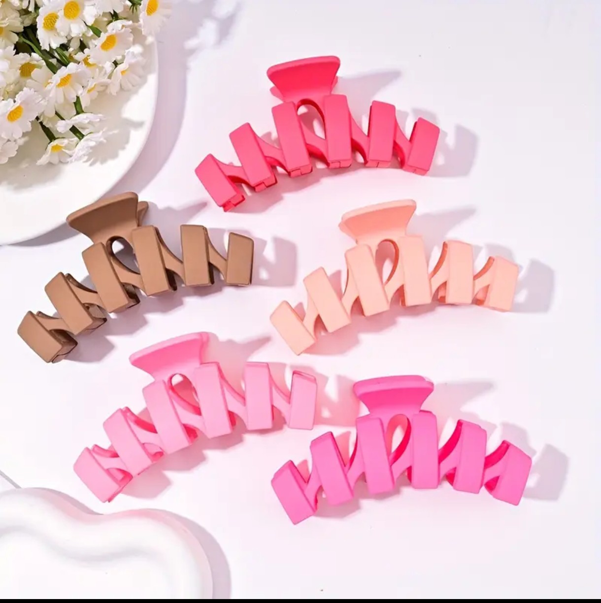 Krásná letní sada pastelových skřipců v barvě růžovo hnědé 