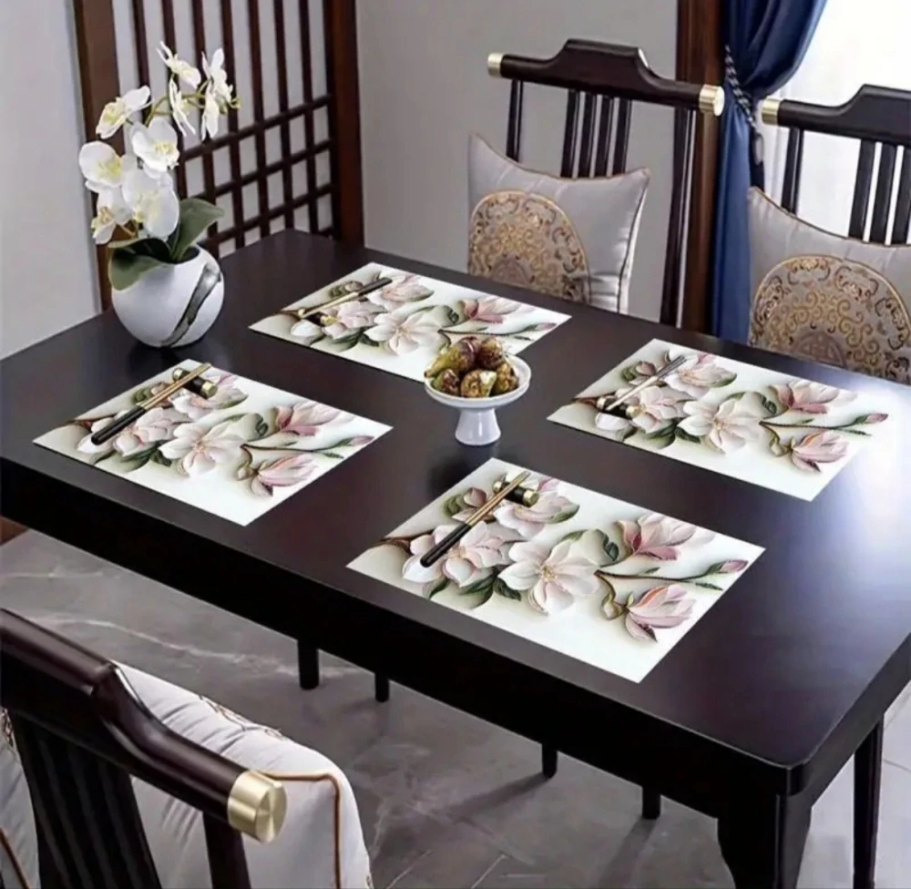 Luxusní prostírání s květinovým motivem magnólie 