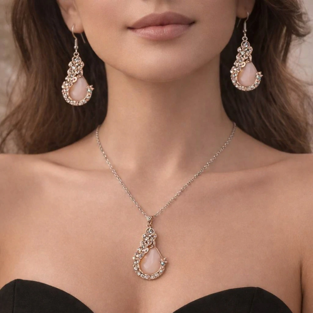 Sada šperků s motivem páva