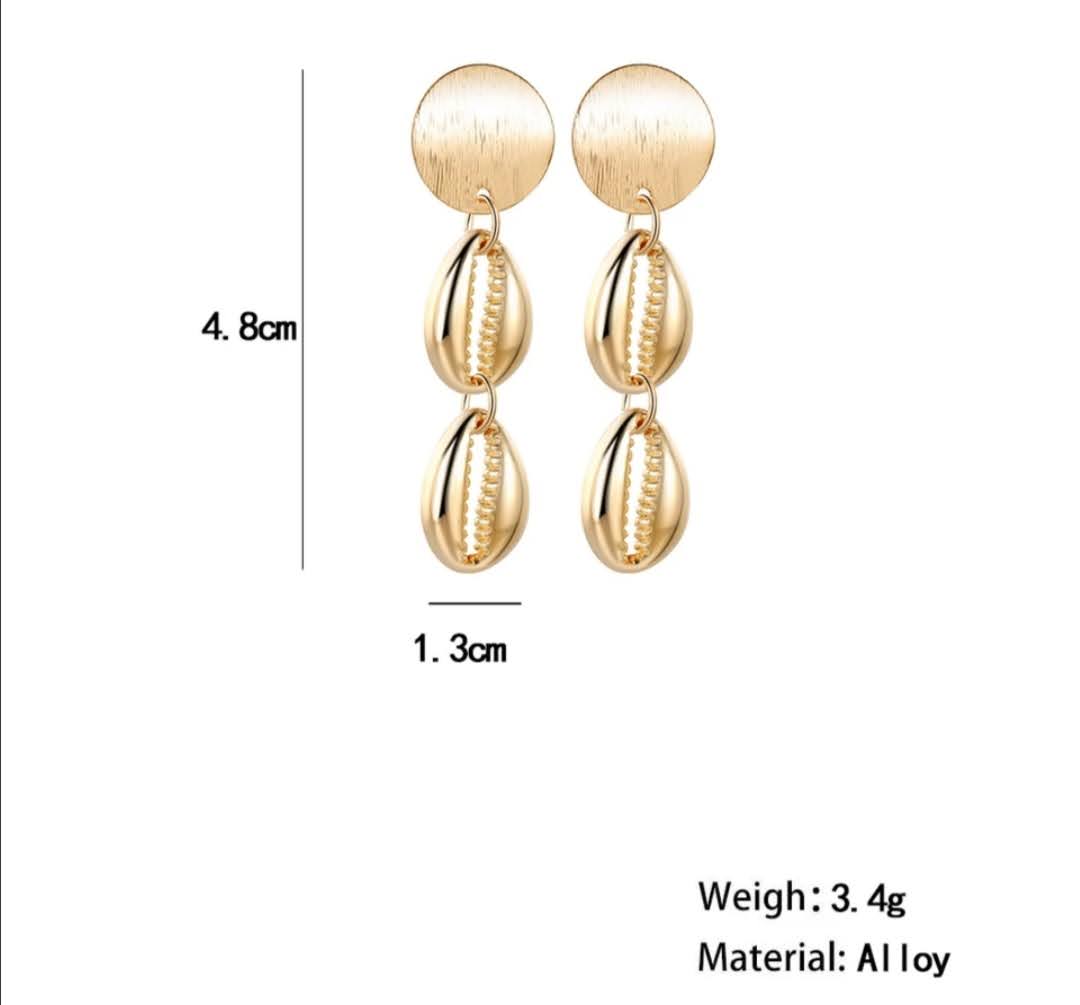 Originální dámské náušnice mušličky