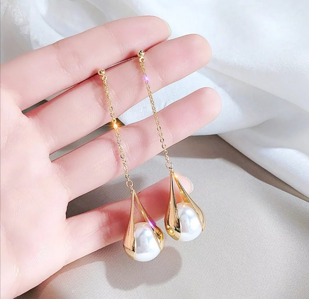 Originální visací náušnice s perličkami