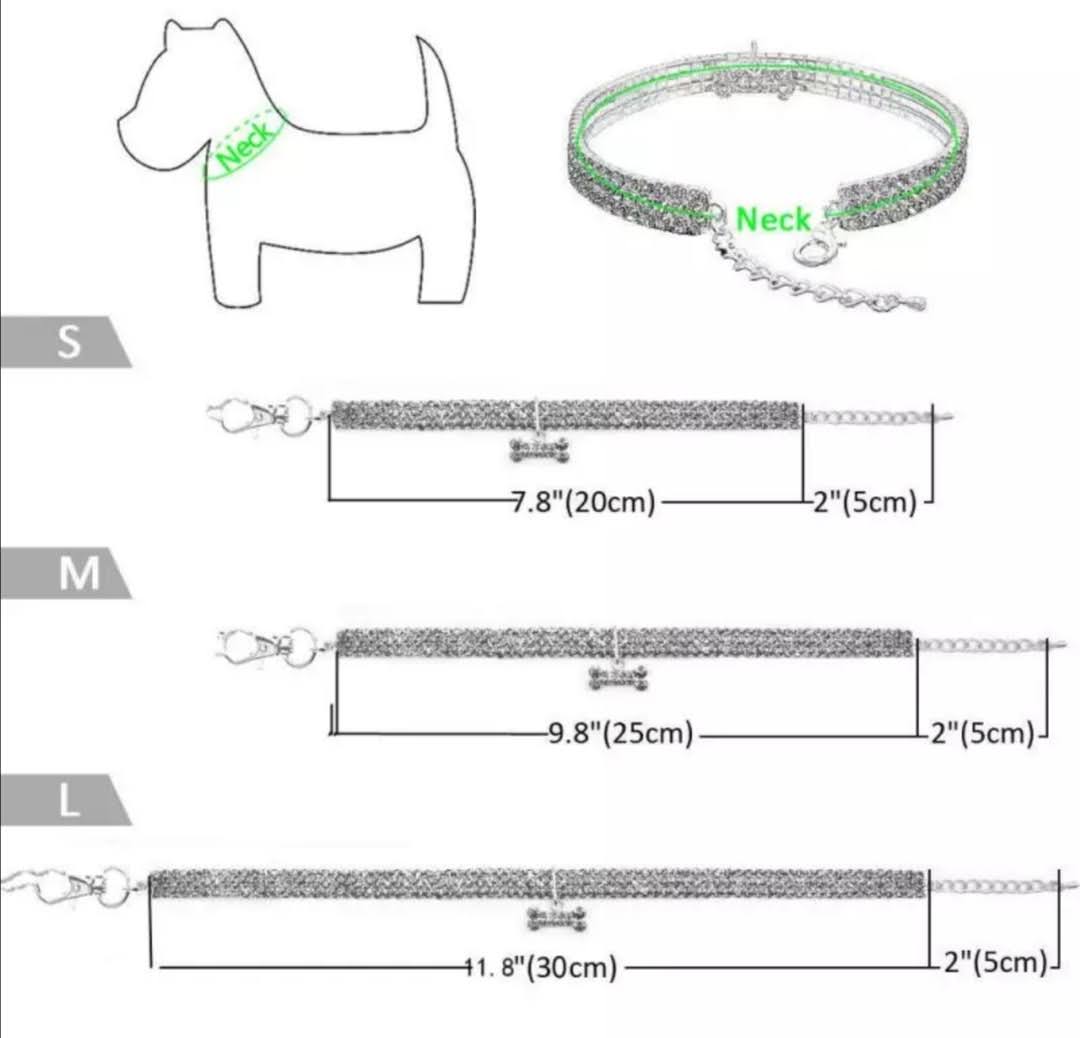 Obojek vykládaný kamínky