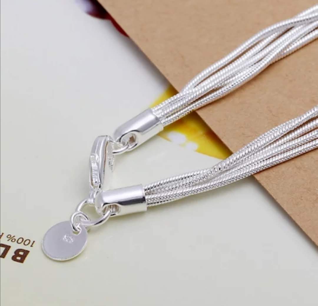 Řetízkový náramek stahovací srdce