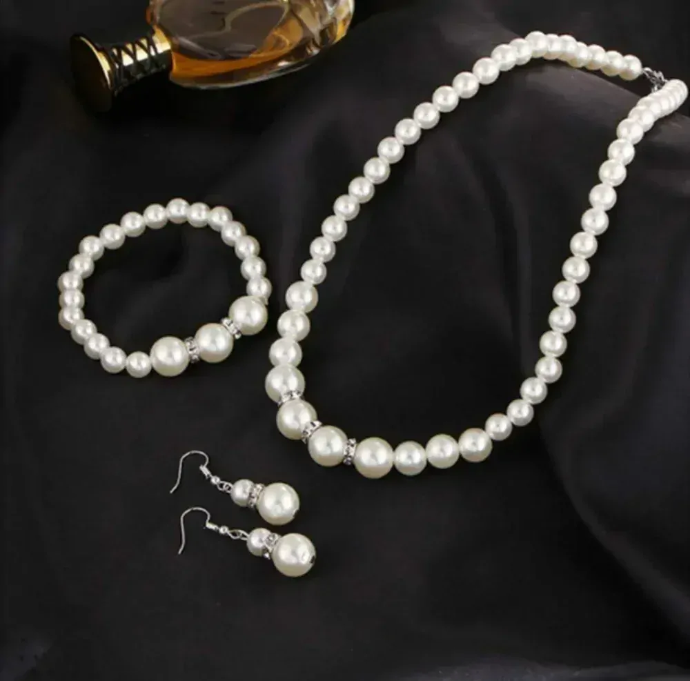 Luxusní sada šperků Luminous Grace 3v1 stříbrná varianta