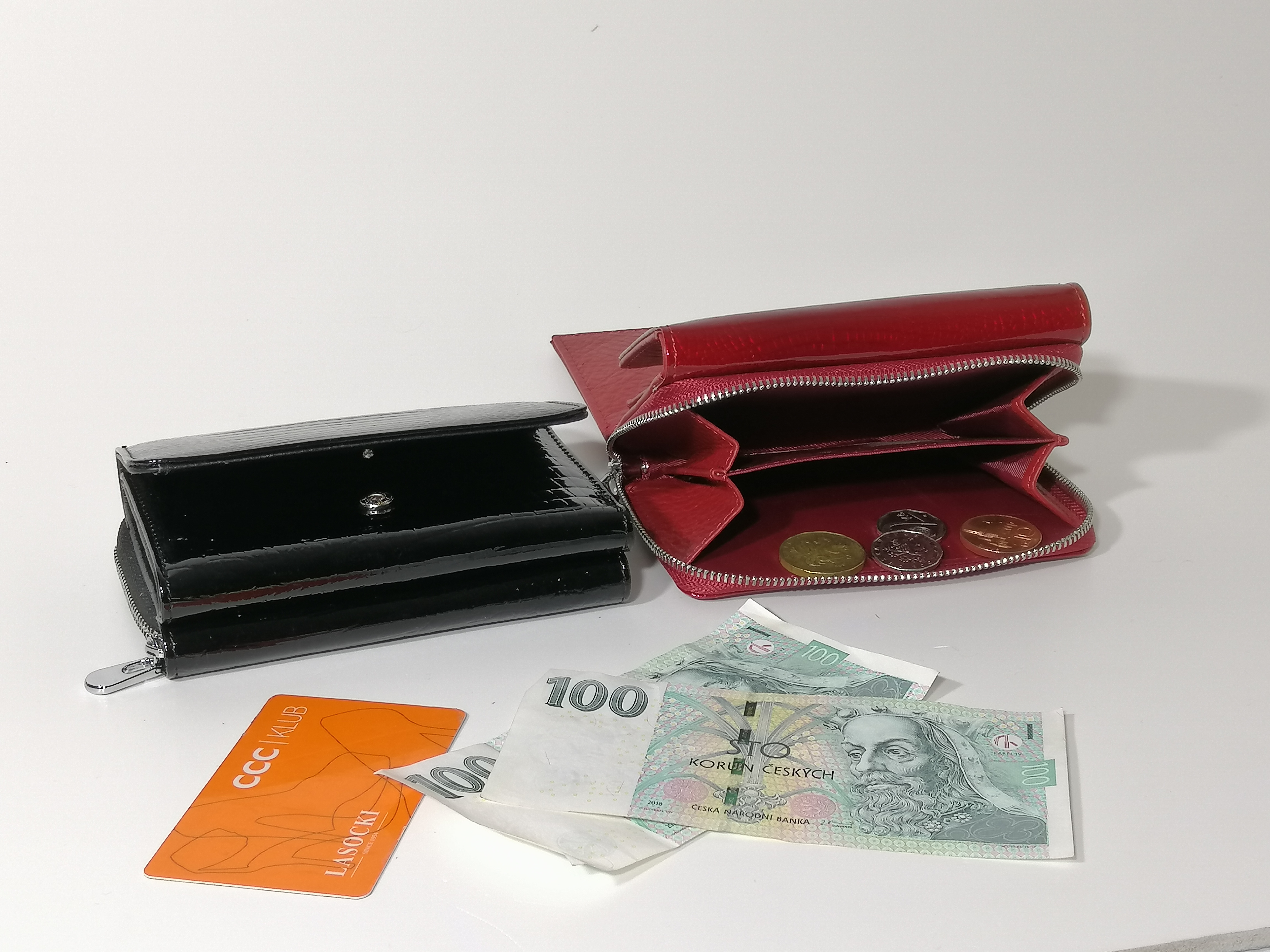 Kožená lakovaná peněženka malá hadí vzor 01-9603