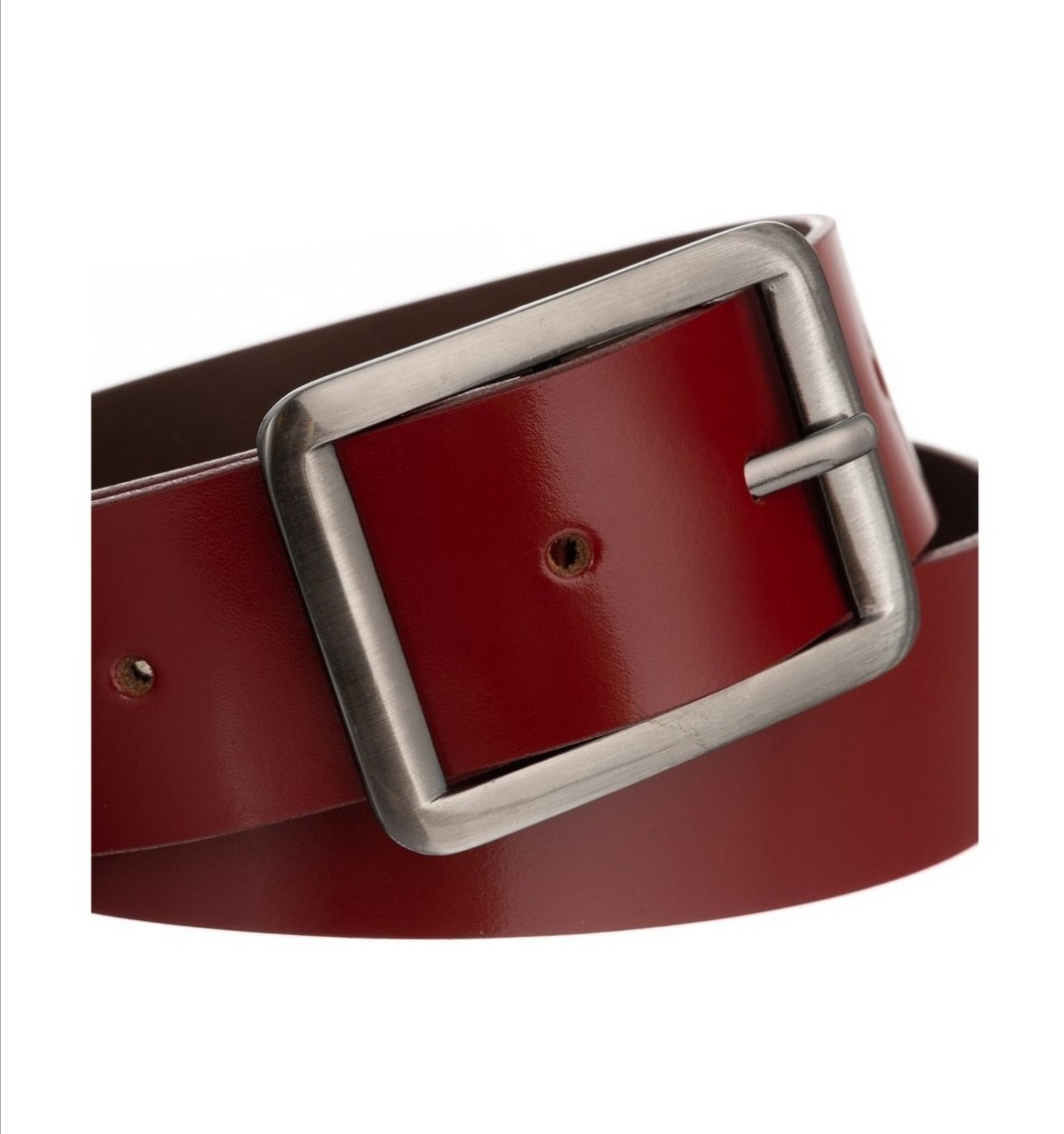 Široký kožený dámský opasek Rovicky červený
