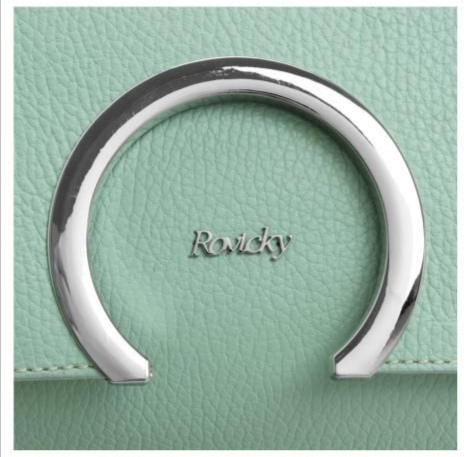 Prodloužená crossbody kožená kabelka Rovicky Mint