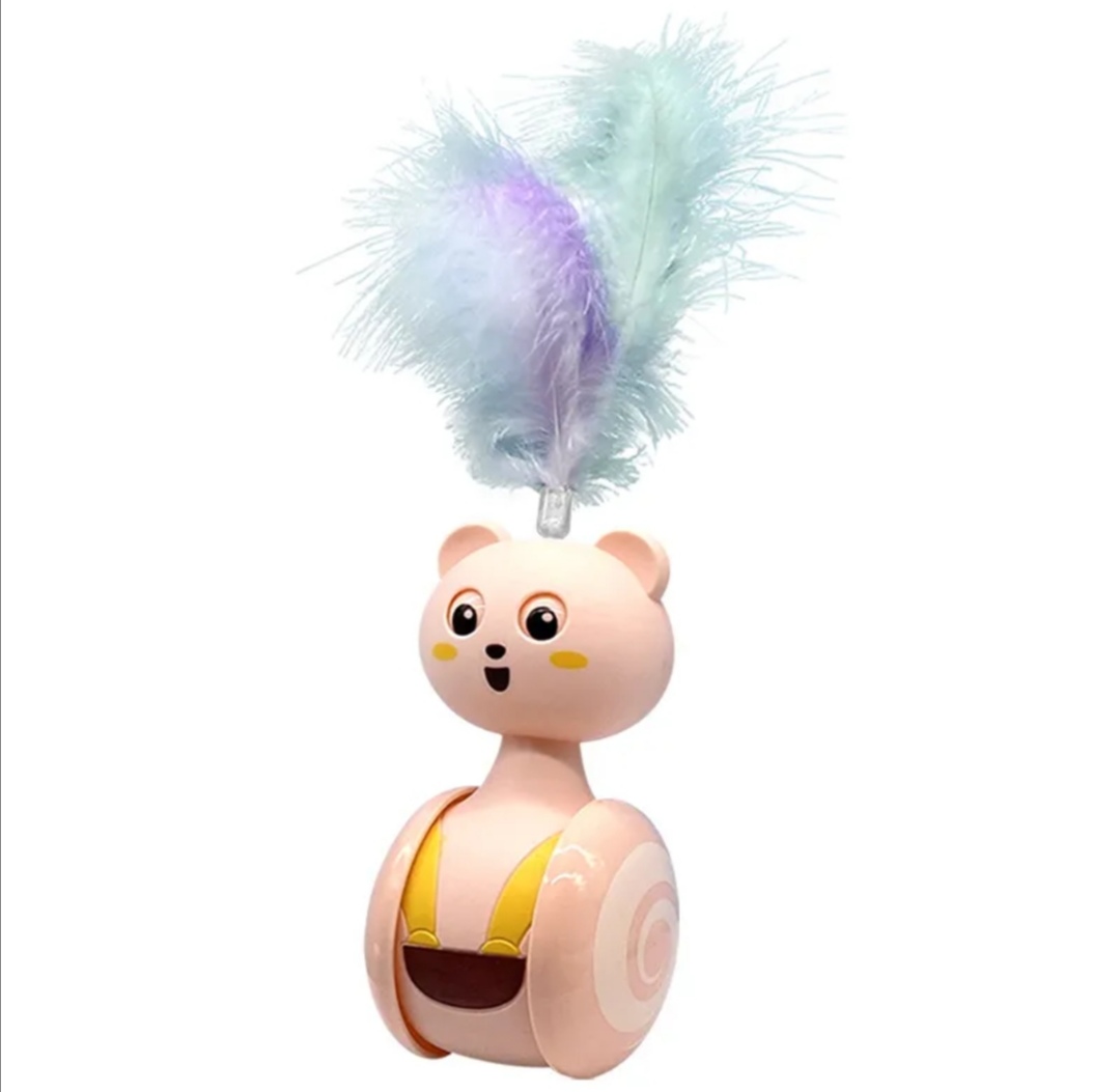 Interaktivní hračka kočka s peřím 