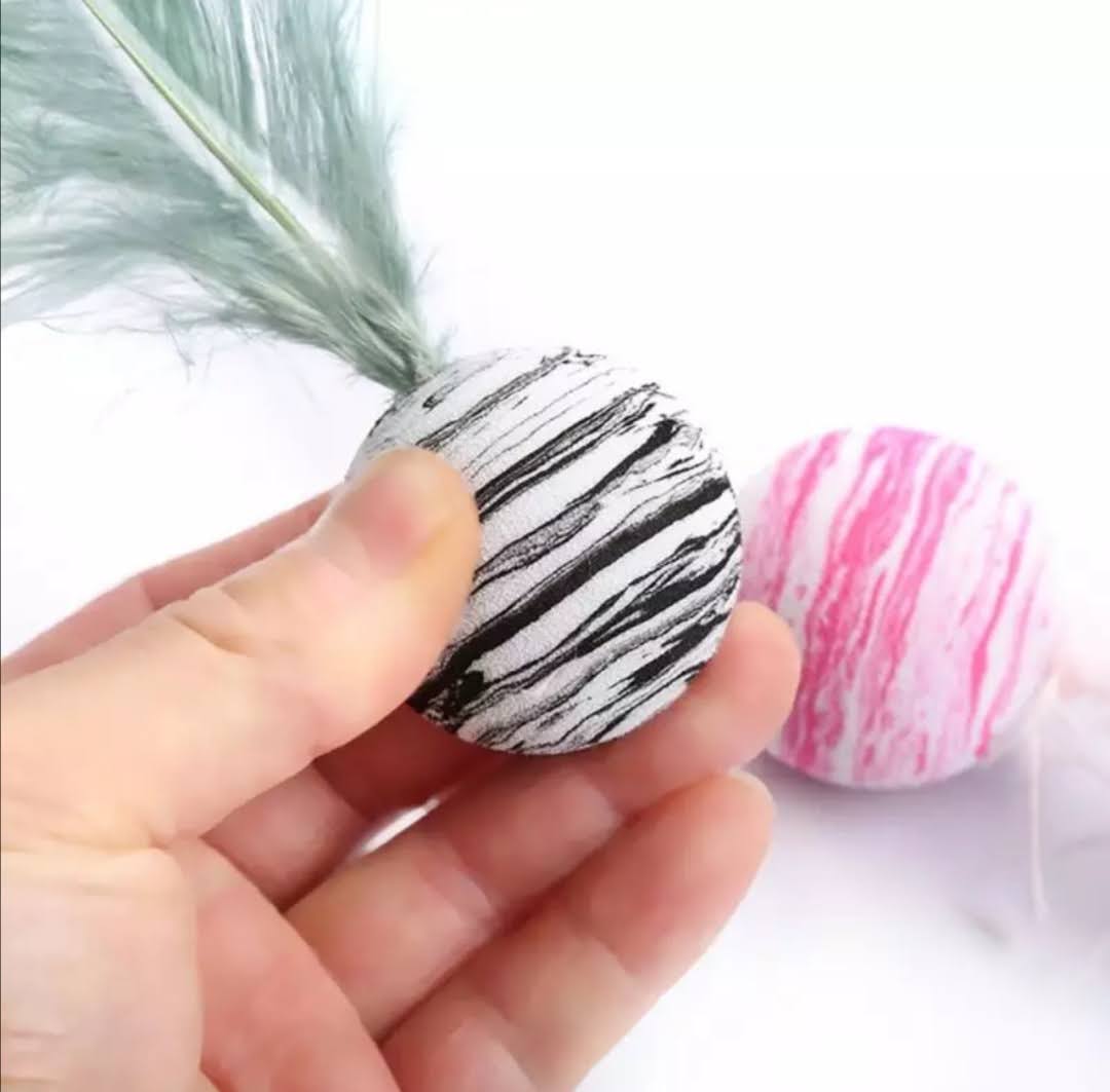 Kulička s peřím pruhovaná